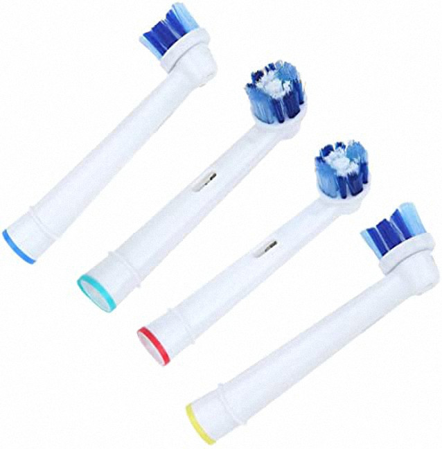 Cho máy Braun Oral-B, Bộ 4 đầu bàn chải đánh răng điện Dan House SB-20A, tẩy sạch cao răng, làm sạch vết ố, chăm sóc nưới lợi, loại cước mềm