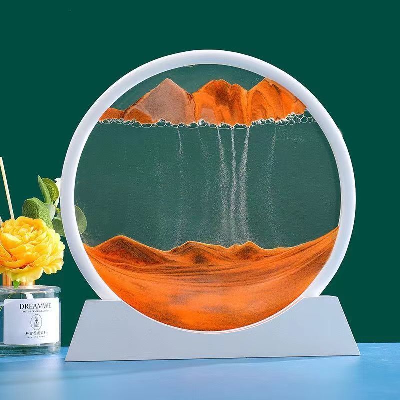 Tranh Cát Chảy Chuyển Động 3d Acrylic Hình Tròn Size Lớn 7 12 Inch Inck Để Bàn Cho Bé Gái Giá Rẻ Elegant Mini Hiện Đại