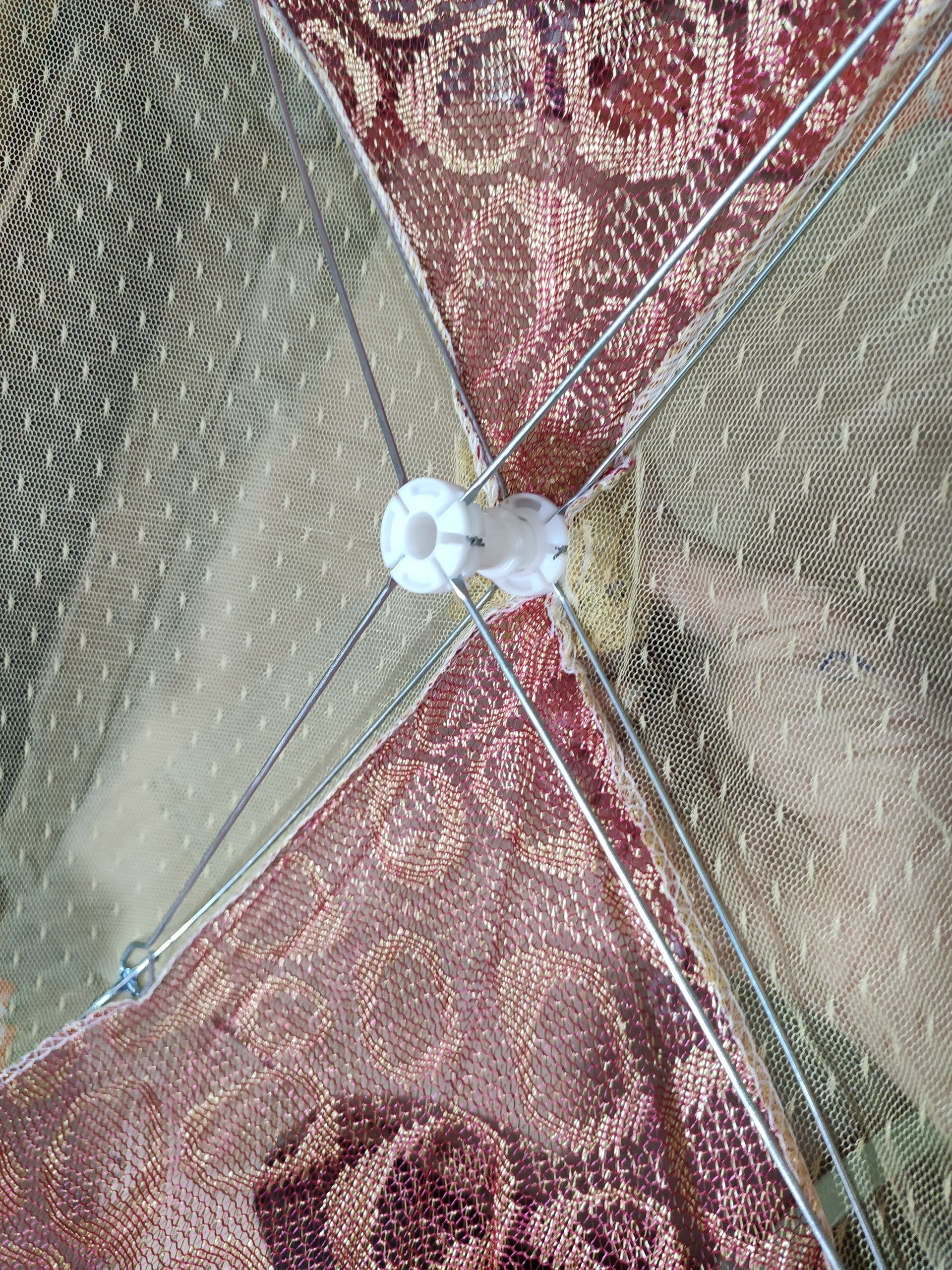 Lồng Bàn Vải Ren Cao Cấp mang phong cách tân cổ điển -Kích thước 60 x 45cm - Lồng dạng lưới đậy thức ăn dễ dàng mở và xếp gọn chỉ bằng một thao tác đơn giản