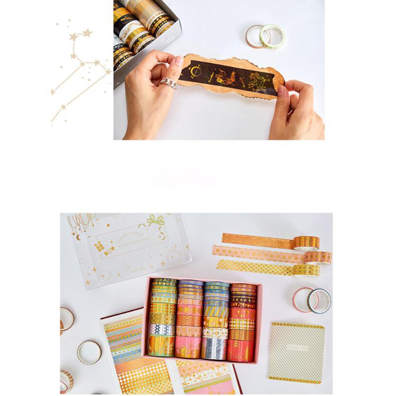 40 Rolls Washi Tape Hot Stamping for Planners Gift Wrapping Craft Supplies