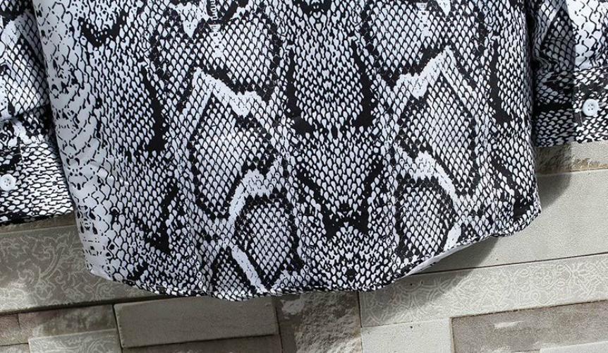 Áo Sơ Mi Dài Tay Dáng Rộng In Họa Tiết Cá Tính Dành Cho Nam / Size M-3Xl