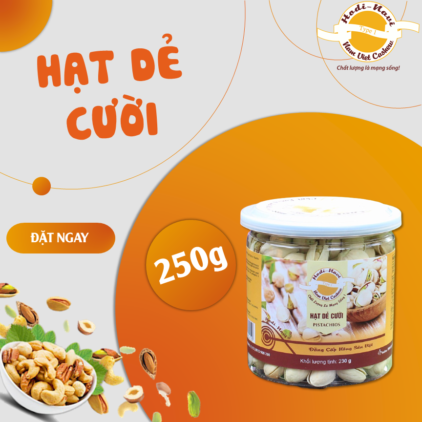 Hạt dẻ cười không tẩy hũ nhựa 250g 