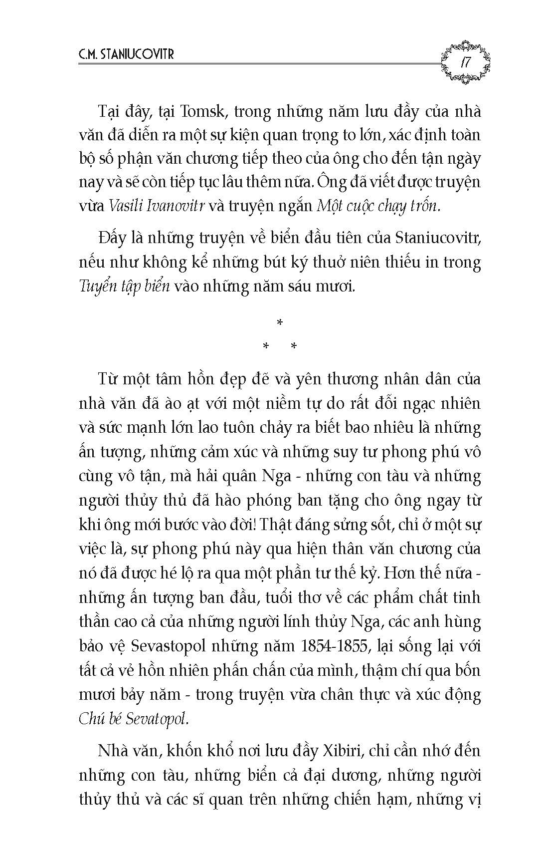 Một Cuộc Chạy Trốn - Tuyển tập truyện ngắn Nga - Tác giả Constantin Staniukovic; Thúy Toàn tuyển dịch