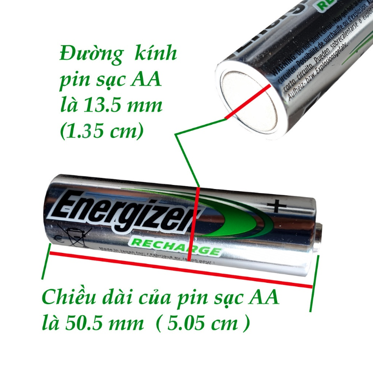 Pin Sạc AA 2000mAh NH15 Power Plus RP2 Energizer NH15 RP2