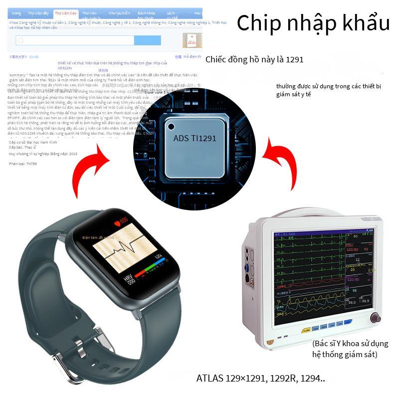 Phong cách mới nhất V6 vòng đeo tay thông minh mới ECG + PPG ECG huyết áp nhịp tim báo động oxy máu phát hiện giấc ngủ thể thao không thấm nước