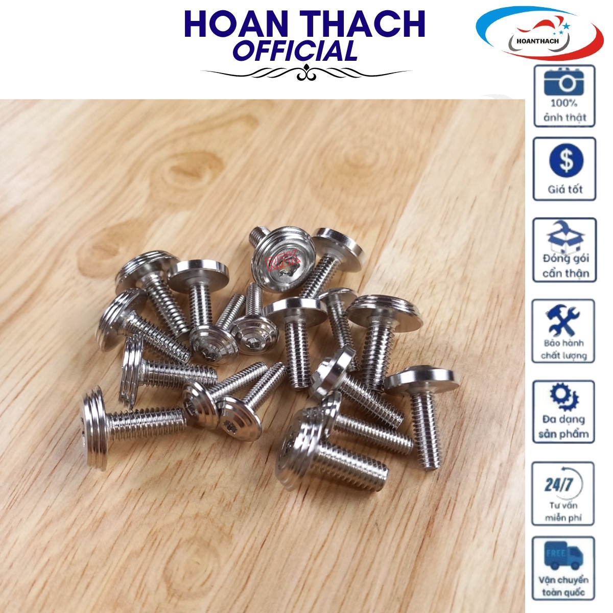 Bộ Ốc Áo Mẫu Thái Inox 304 cho xe máy Wave Alpha (18 con), HOANTHACH SP017372