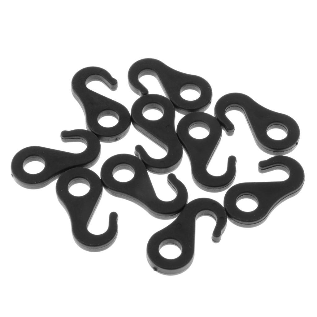 10Pcs/set Fasten Hook for Tent Awning Tie Rope  Cord End 3.6cm