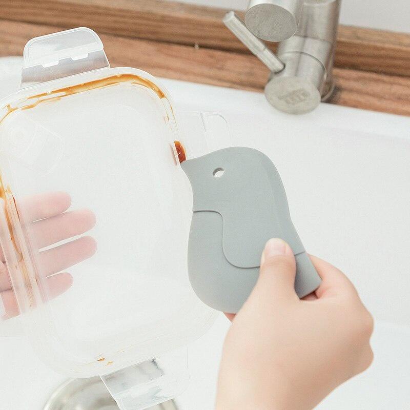 Cute Cartoon Soft Scraper Kitchen Baking Tool Multi-function Scraper Oil Plate Scraping Oil Scraper Household Cleaning Tool