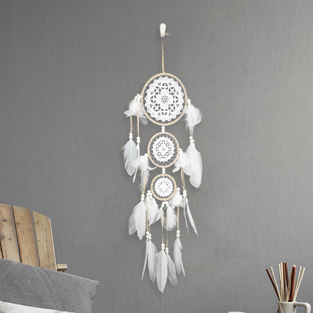Handmade Dream Catcher w/ Lace Dream Catcher Feathers Catching Monternet