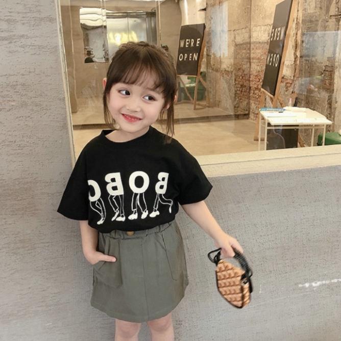 IATG19 Size 90-130 Áo thun cho bé gái Hàng Quảng Châu Thời trang trẻ em