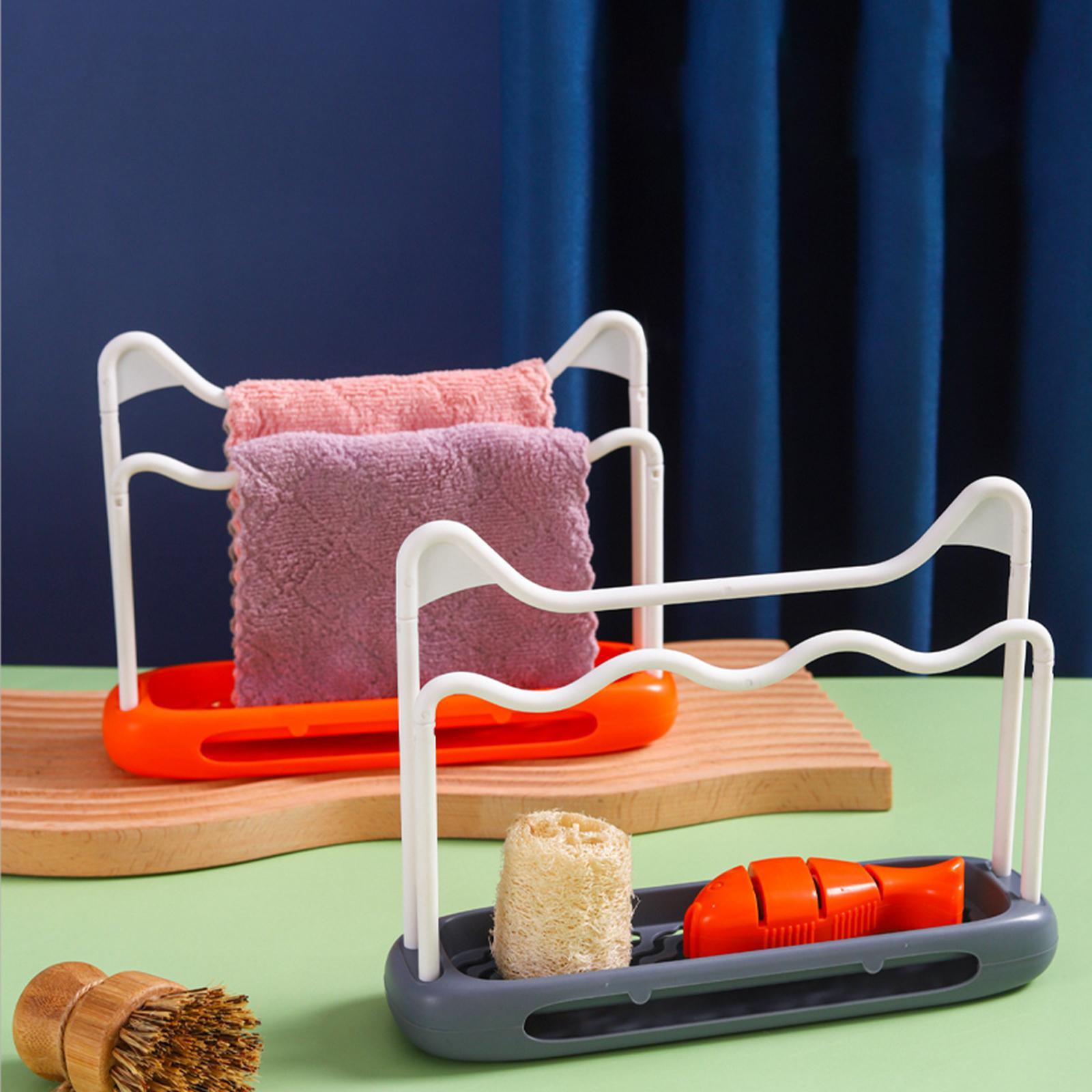 Kitchen Sink Sponge holder Caddy Organizer Dark Gray