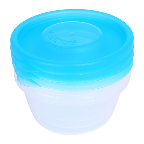 Bộ 2 set 3 hộp đựng thực phẩm nắp tròn nắp xanh K293-3 250ml Nội địa Nhật Bản