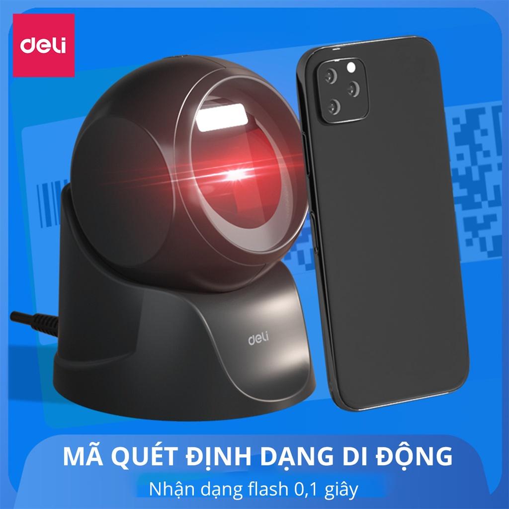 Máy Quét Mã Vạch 1D 2D Đa Ứng Dụng Deli - Quét Mã Bar Code QR Siêu Thị, Cửa Hàng Tạp Hóa, Kho Hàng, Kết Nối USB Có Dây Đa Thiết Bị Thông Minh - Hàng Chính Hãng- ES201 ES211