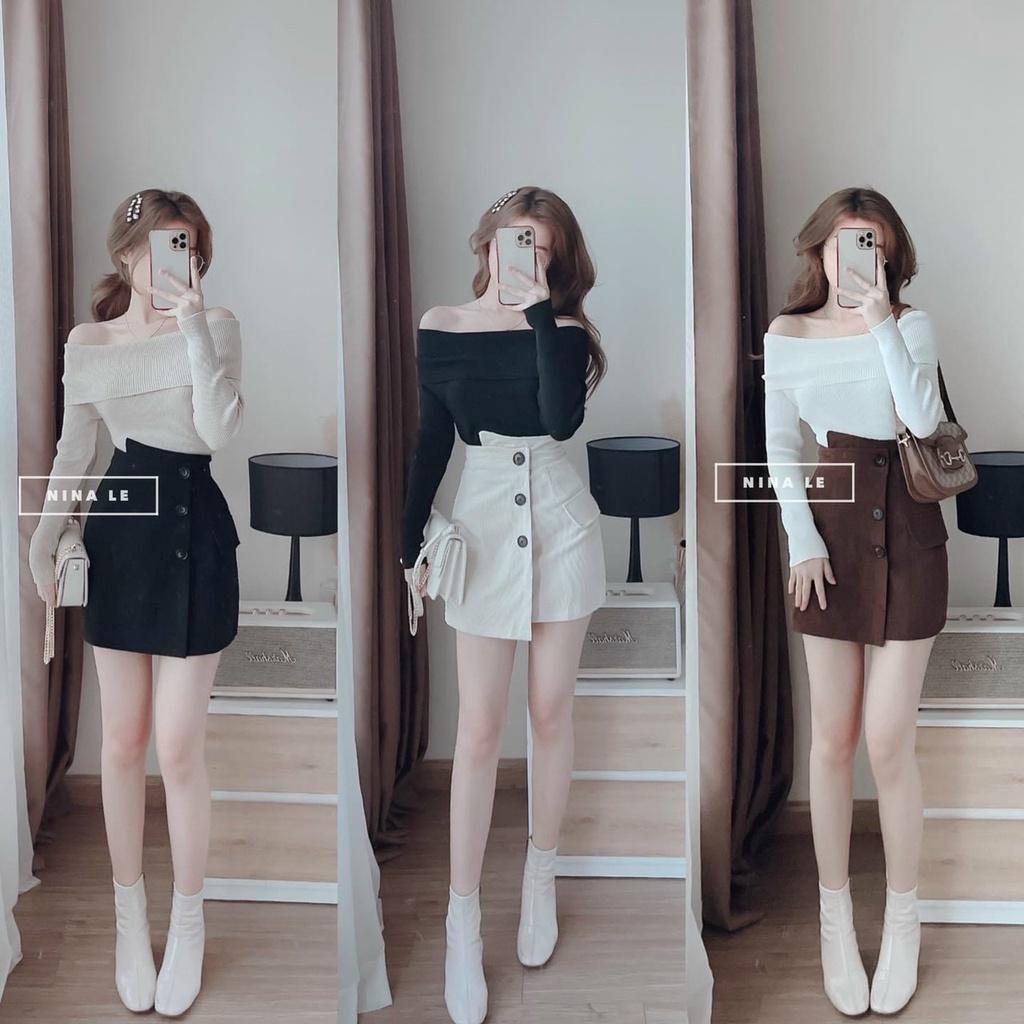 ÁO THUN NỮ GÂN BẸT VAI TAY DÀI (DƯỚI 52KG MẶC VỪA