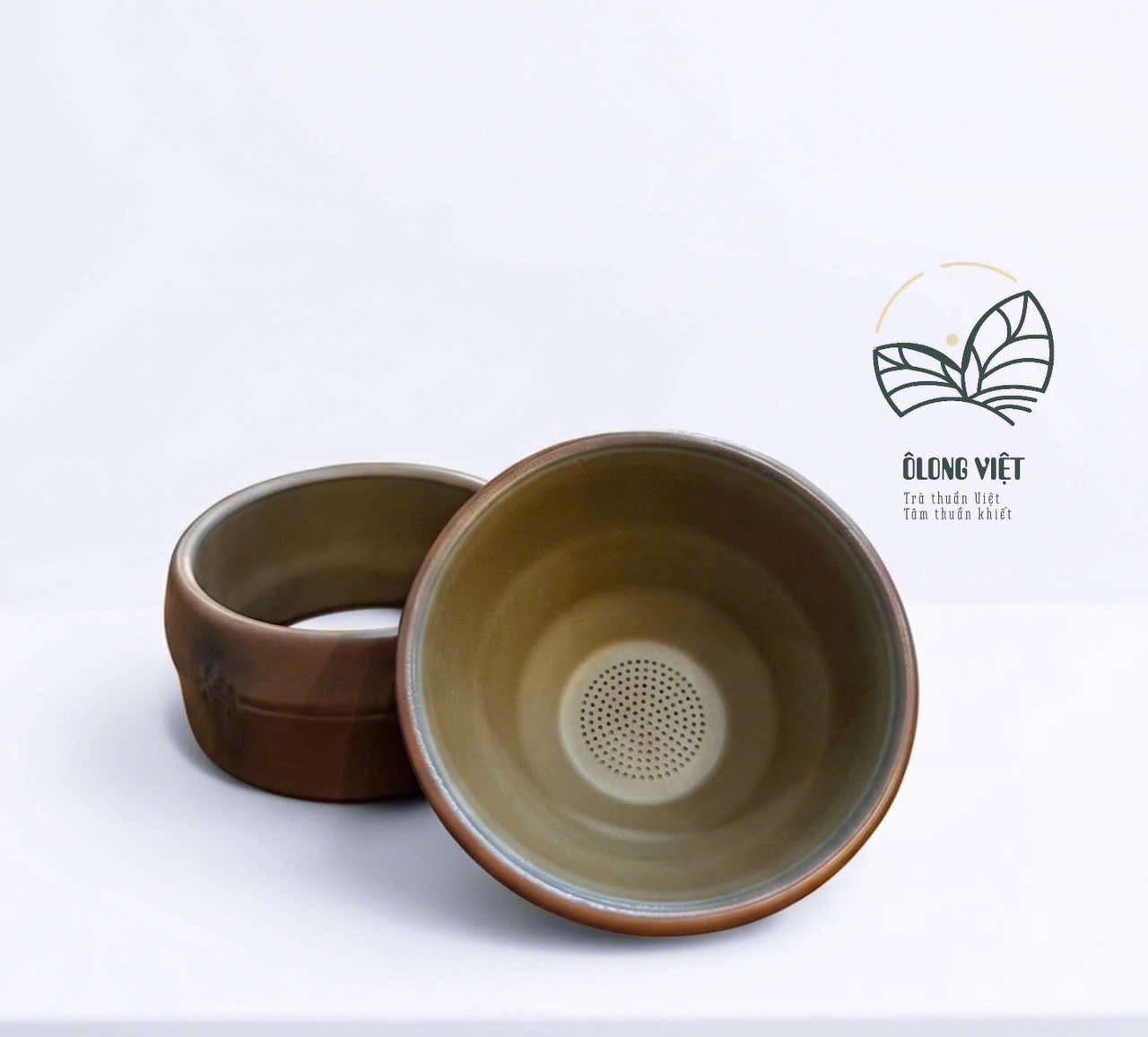 BỘ LỌC TRÀ GỐM NÊ HƯNG KHÂM CHÂU - HỌA TIẾT ĐỐT TRÚC - LÀM THỦ CÔNG