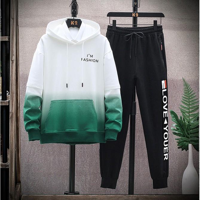 Bộ Quần Áo Nam Áo Hoodie Phối Màu Quần Jogger Phong Cách Thể Thao Thời Trang Zenkonu TOP NAM 1000118 + QUAN NAM 1000069