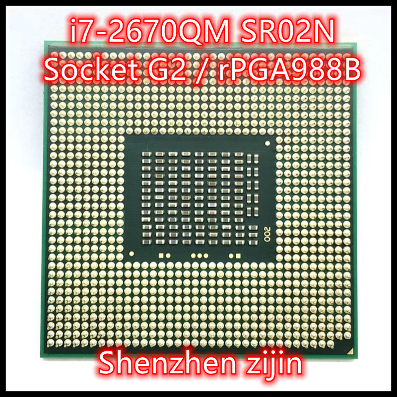 I7-2670QM I7 2670QM SR02N 2.2 GHZ Bộ xử lý Tám qua tứ