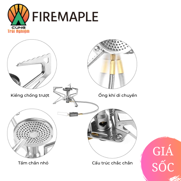 Bếp Gas Dã Ngoại Điều Áp Mini Ngoài Trời Chuyên Dụng Siêu Nhỏ Gọn Fire-Maple FMS-ROCK