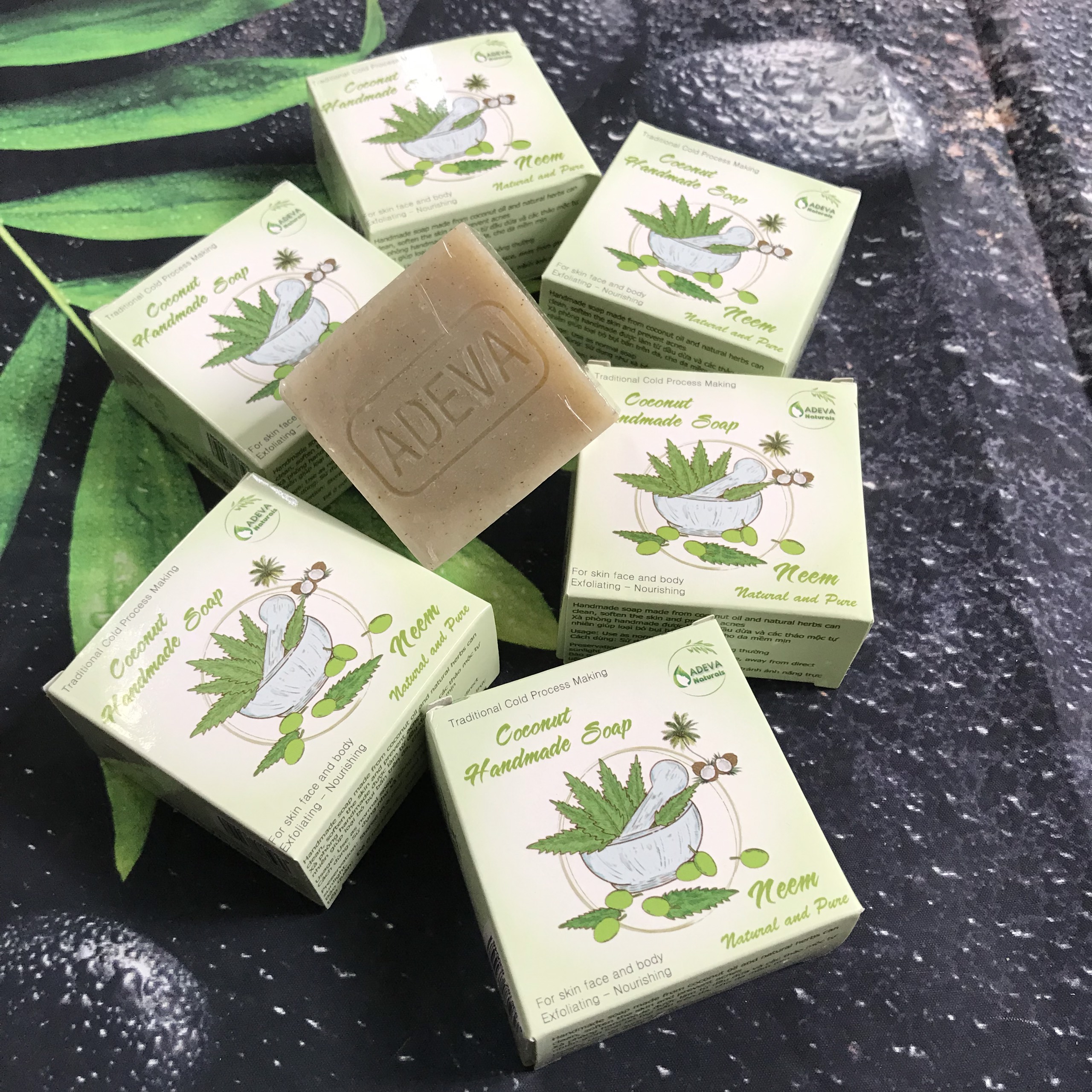 Xà phòng handmade Neem - Set 6 soap Adeva Naturals