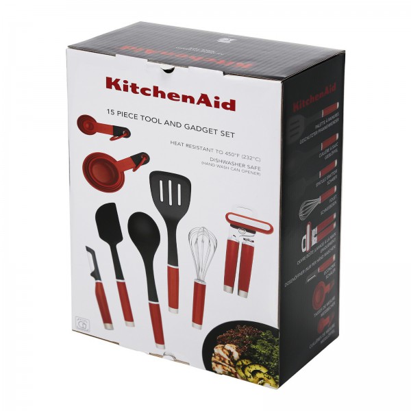 KitchenAid - Bộ dụng cụ và thiết bị nhà bếp màu đỏ - 15 món