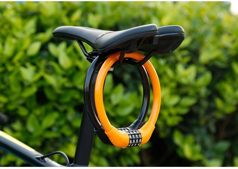 Đèn pha Xe đạp siêu sáng Machfally tặng khóa xe đạp chống chộm 4 số có đổi mã