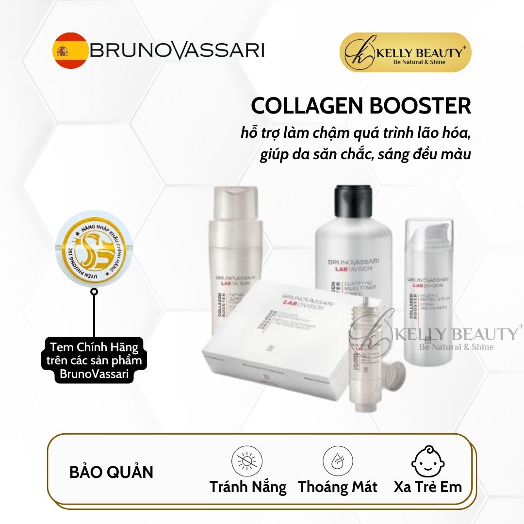 Toner Sáng Da Collagen Booster Clarifying Milky Toner - Bruno Vassari | Kelly Beauty