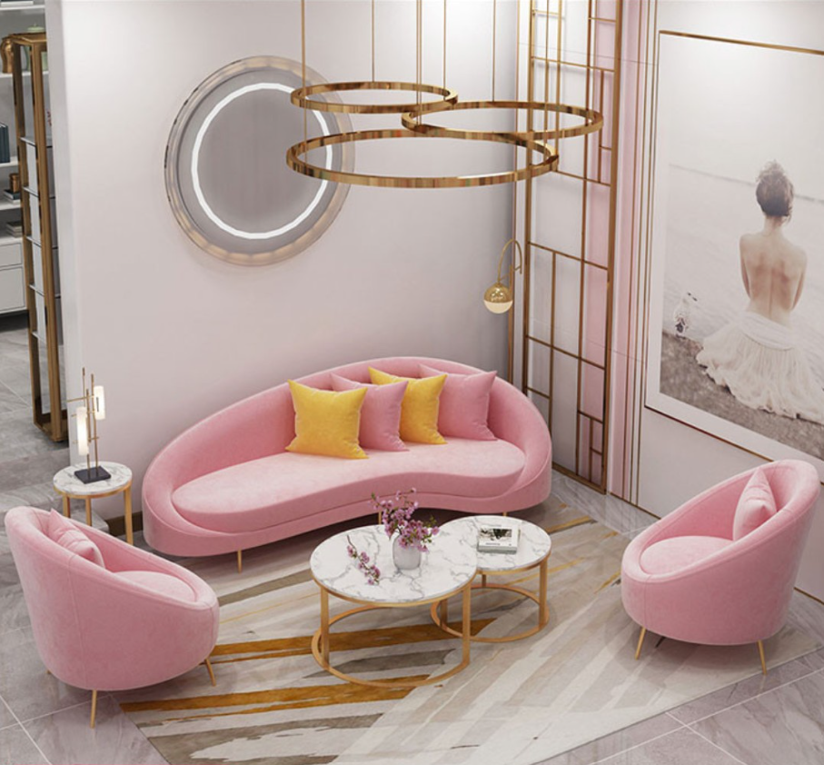 Bộ sofa phòng khách hình bán nguyệt BMSF08 Juno Sofa phong cách Châu Âu hiện đại