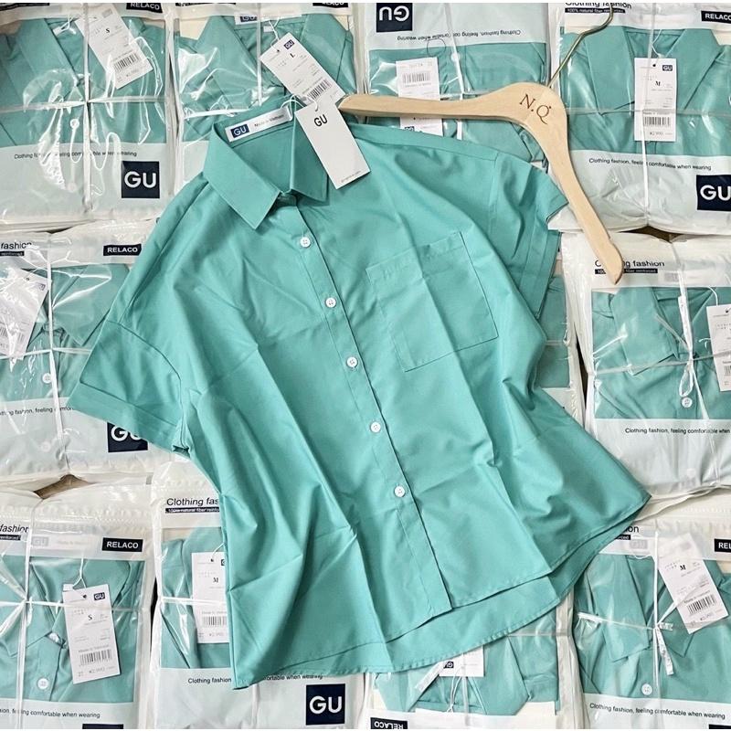 Set bộ đồ nữ áo xanh quần trắng siêu xinh thời trang BANAMO FASHION 193