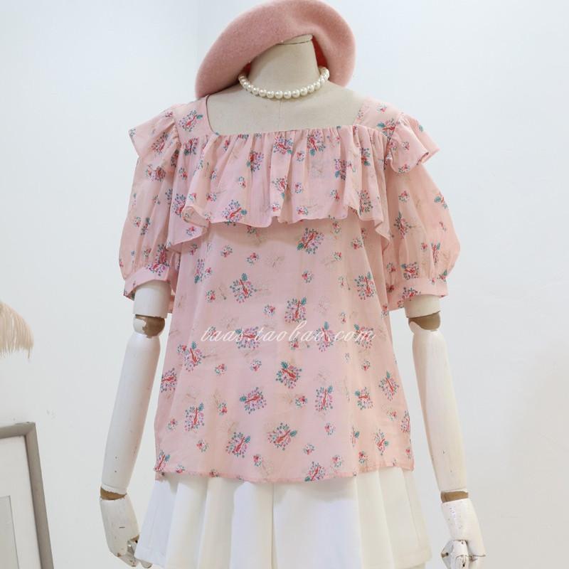 TOBE1SHOP Áo sơ mi nữ mùa hè 2023 Áo sơ mi búp bê cổ vuông