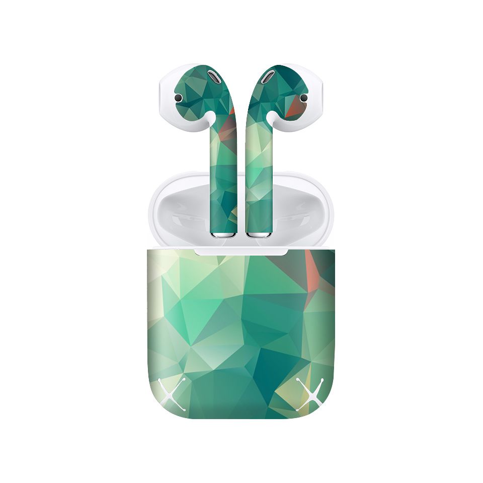 Miếng dán skin chống bẩn cho tai nghe AirPods in hình Vân kim cương - BG0035 (bản không dây 1 và 2