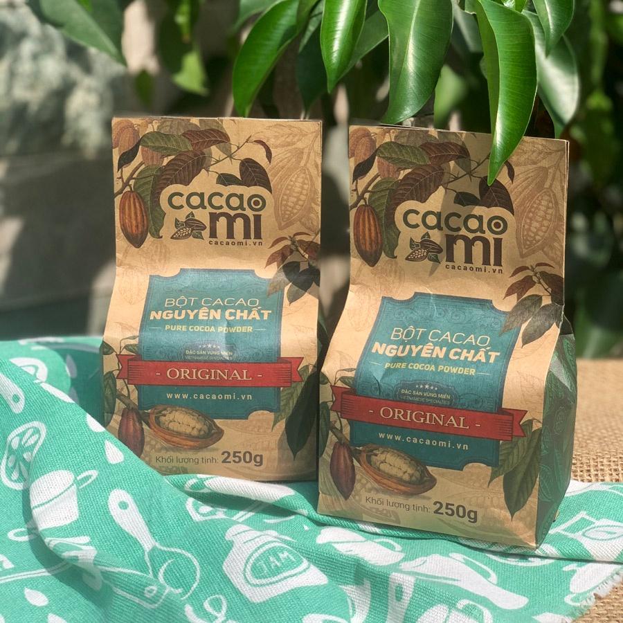 Bột cacao nguyên chất không đường CACAO MI Original giảm cân ăn kiêng Keto Eat Clean, chuyên pha cafe trà sữa