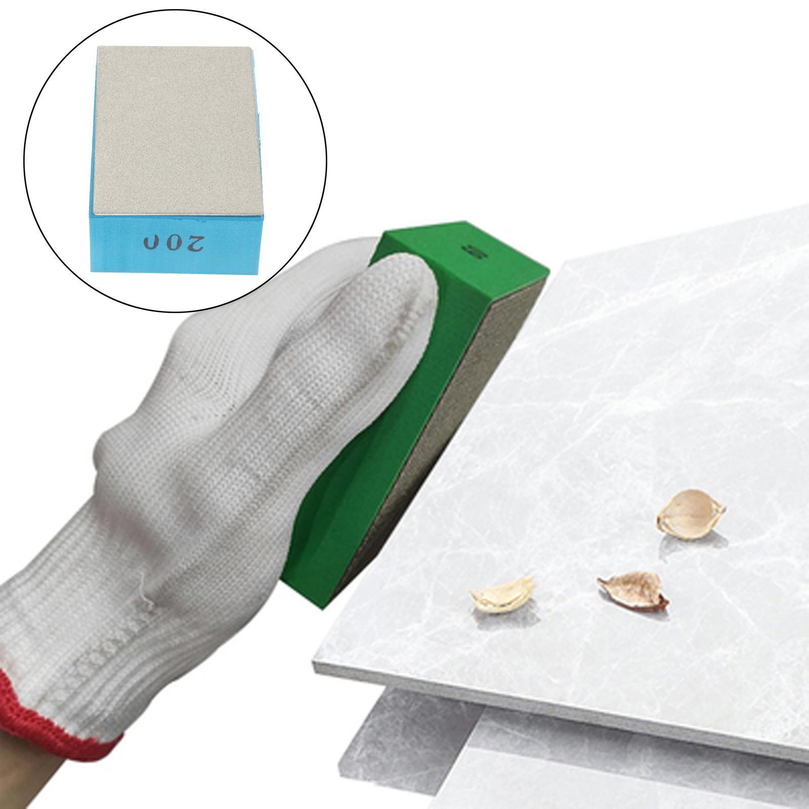 2 Pcs Diamond Polishing Hand Pads Block Granite Marble Glass Polishing 200