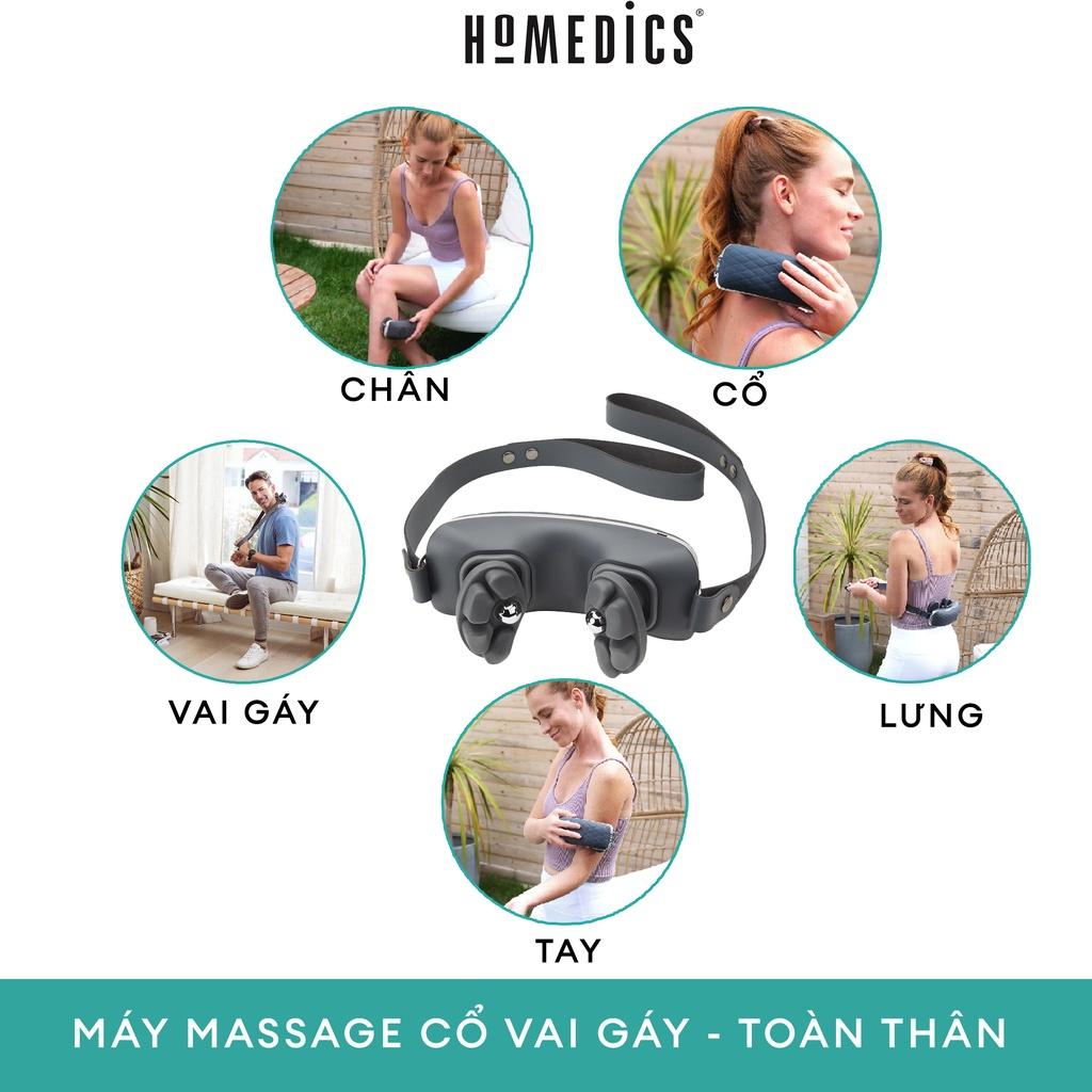 Đai massage cổ vai gáy &amp; toàn thân công nghệ GEL kèm nhiệt dùng pin sạc Homedics NMS-685