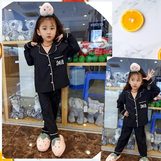 Đồ bộ cho bé mặc nhà SMILE đẹp pijama bé gái chất kate lụa dễ thương mặc ngủ hàng chuẩn shop 0118