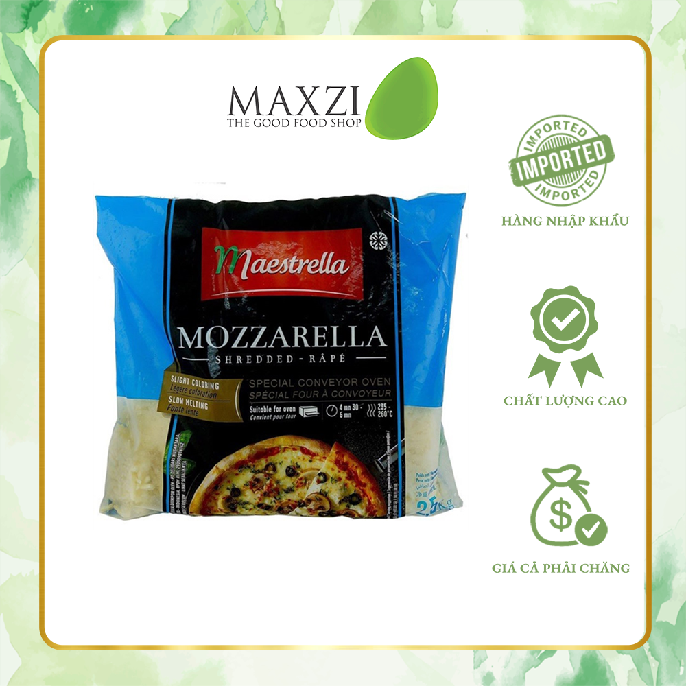 Phô Mai Pháp Mozzarella Maestrella Bào Sợi 2.5kg