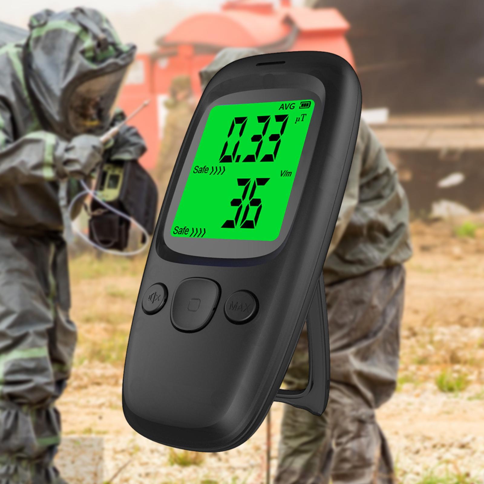 Electromagnetic Field Tester EMF Tester Handheld Portable for Testing with Backlight Digital LCD EMF Monitor for Signal Base Station Outdoor