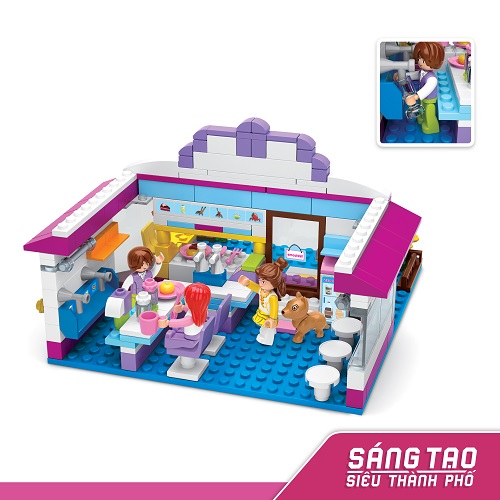 Đồ chơi lắp ráp quán cà phê Tinitoy YY590667 - 226 mảnh