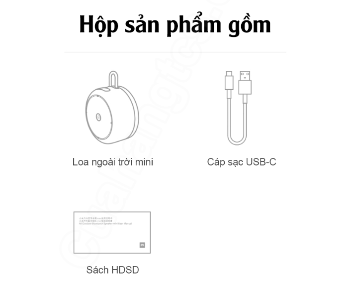 Loa Bluetooth ngoài trời Xiaomi BHR4802GL | Chống nước IP67 | Thời gian chơi nhạc 10h | Bản quốc tế | Bảo hành 1 năm | Hàng Chính Hãng