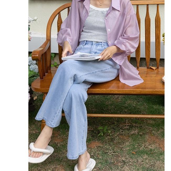 Quần Jean dài ống rộng, quần bò suông dài hàng cao cấp ADO JEANS. (JDVB)