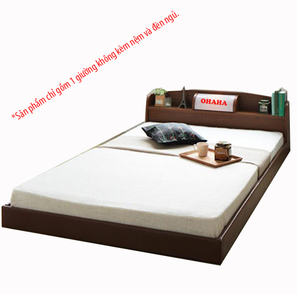 GIƯỜNG NGỦ CAO CẤP HMR LÕI XANH CHỐNG ẨM OHAHA JAPANESE STYLE - BROWN BED