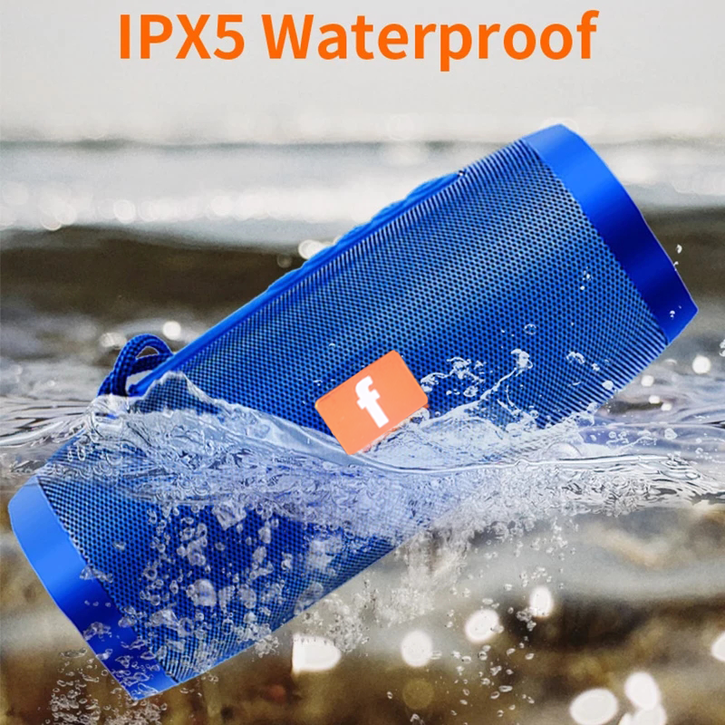 Loa di động Bluetooth 40W Không dây Âm thanh nổi ngoài trời Chống nước USB/TF/AUX FM Loa Màu sắc: xanh lá cây