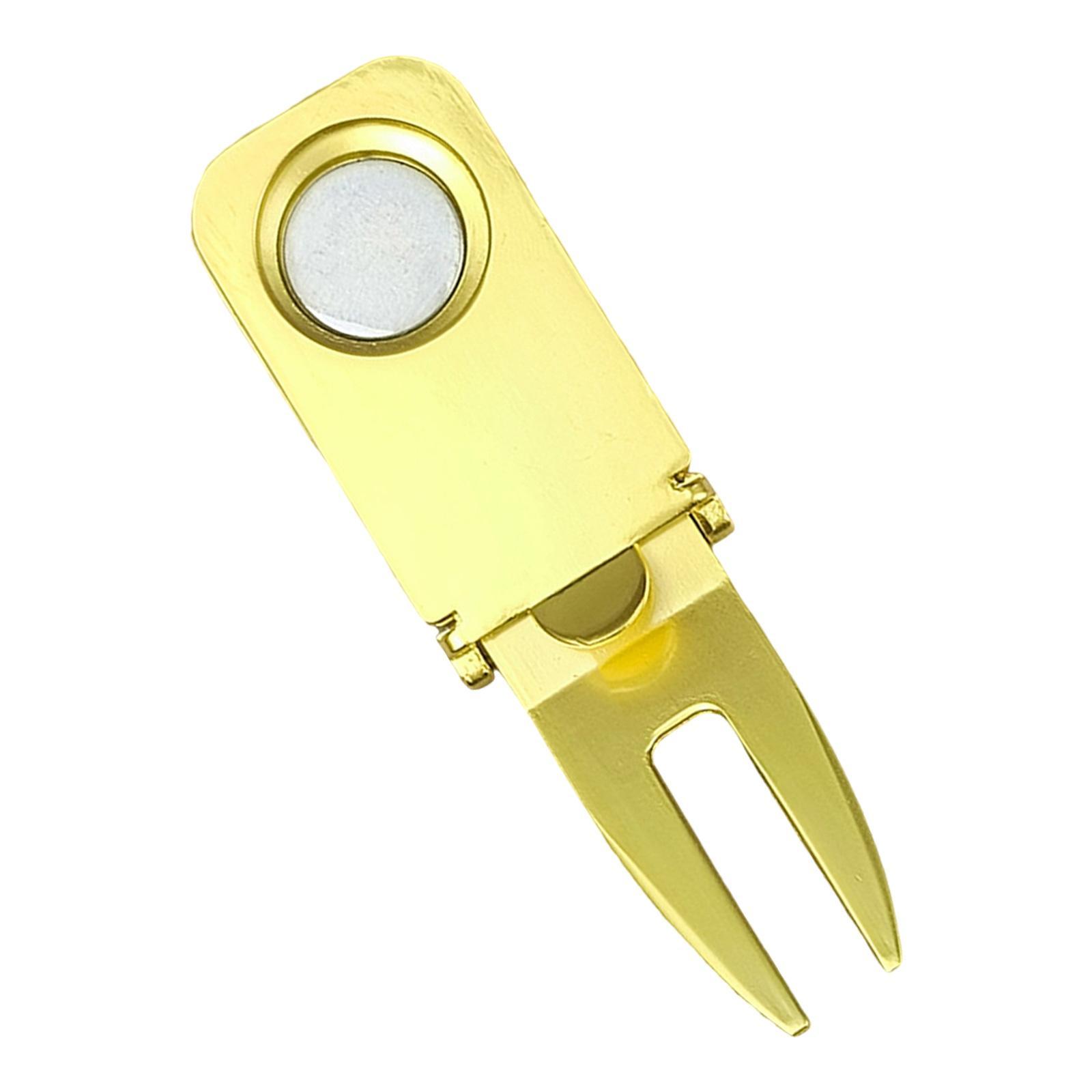 Green Fork, Golf Putting Green Fork, Golf Ball Marker Metal Portable Golf Repair Tool, for Lovers Women Birthday Gifts