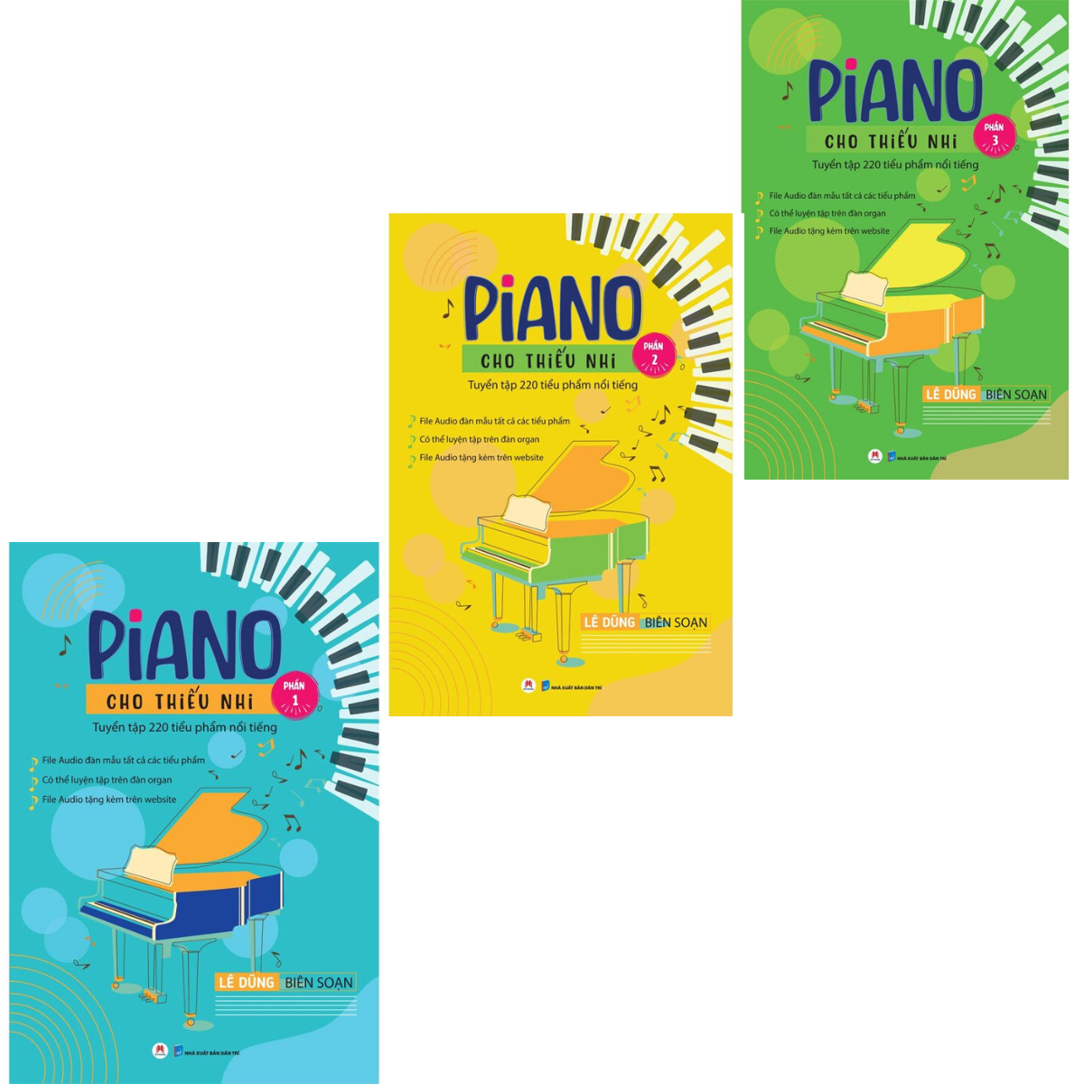 Piano Cho Thiếu Nhi - Tuyển Tập 220 Tiểu Phẩm Nổi Tiếng - Phần 1 +2+3