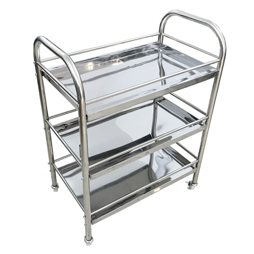 Xe Tiêm 3 Tầng Inox 65x40x85cm