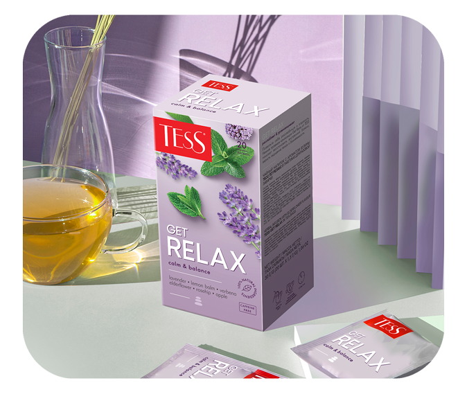 Trà thảo mộc Tess Get Relax an thần, giảm căng thẳng và ngủ ngon giấc (20 túi lọc/hộp)