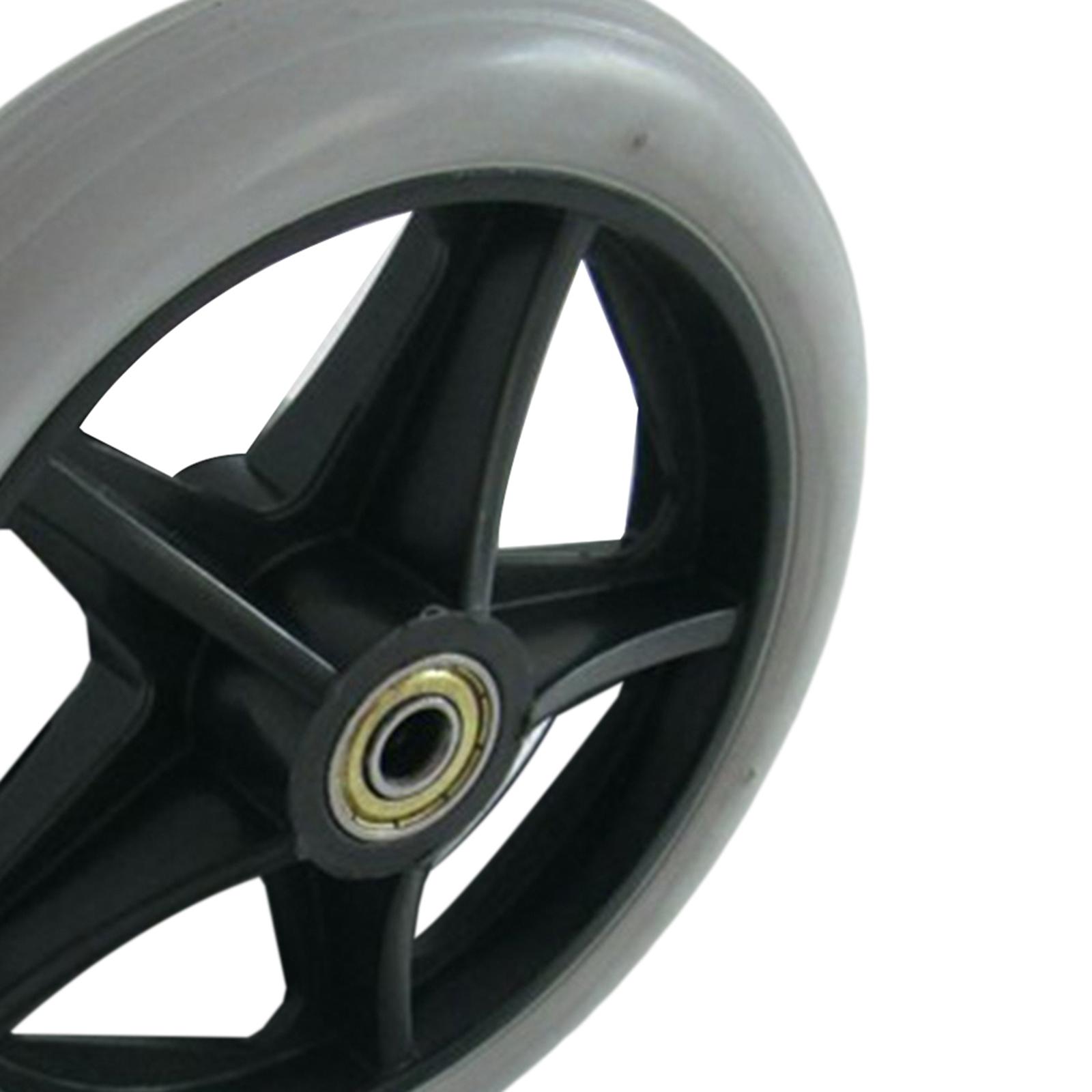 Solid 6" PVC Wheelchair Front Wheel Wheels for Supplies Accessories