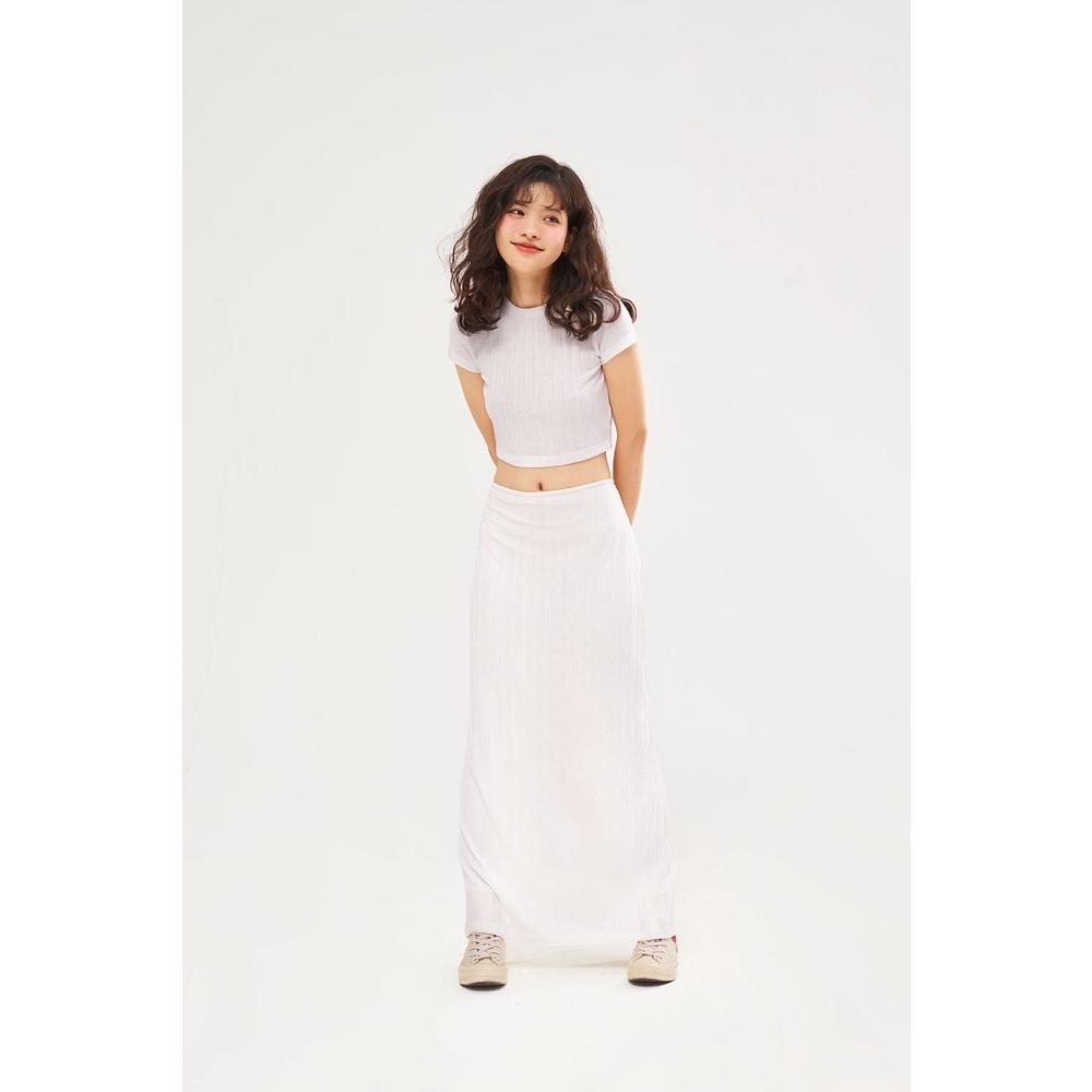 DOTTIE - Áo tay ngắn vải thun gân T0614