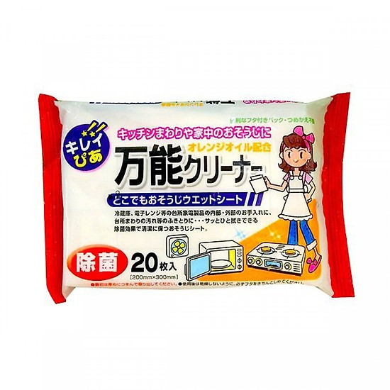 Giấy ướt chuyên dụng lau bếp gas, bếp điện từ, lò vi sóng Japan + Tặng gói hồng trà sữa Maccaca