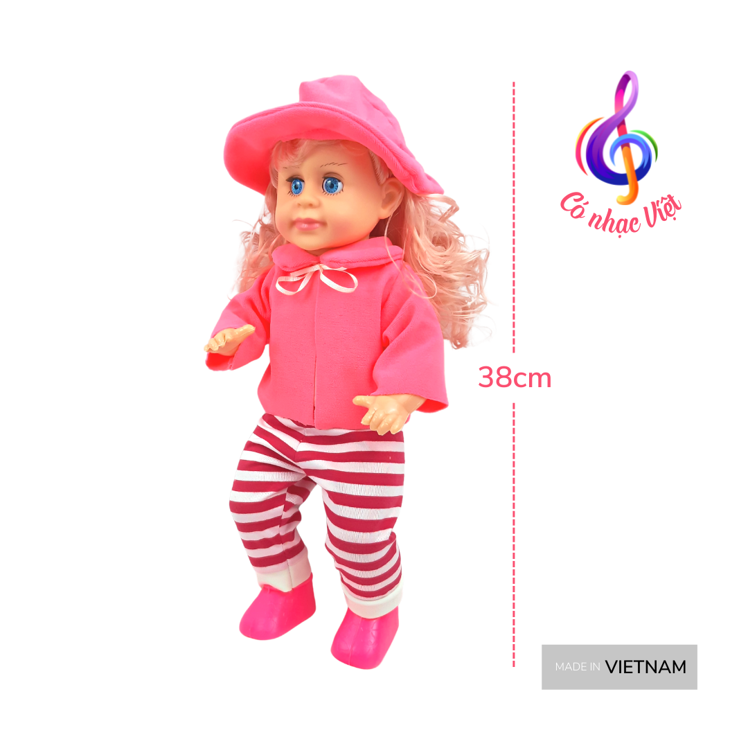 Búp bê gái đội nón có nhạc Việt HT7644