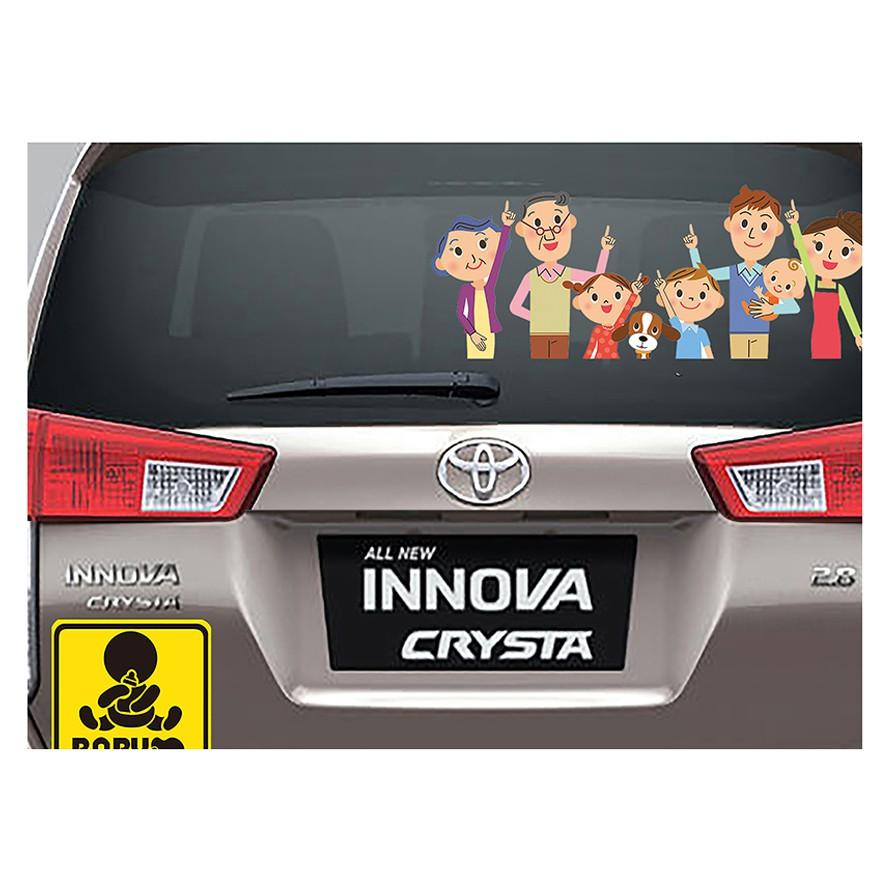 Bộ sưu tập tem xe gia đình, tem dán xe oto, decal dán xe Family-car
